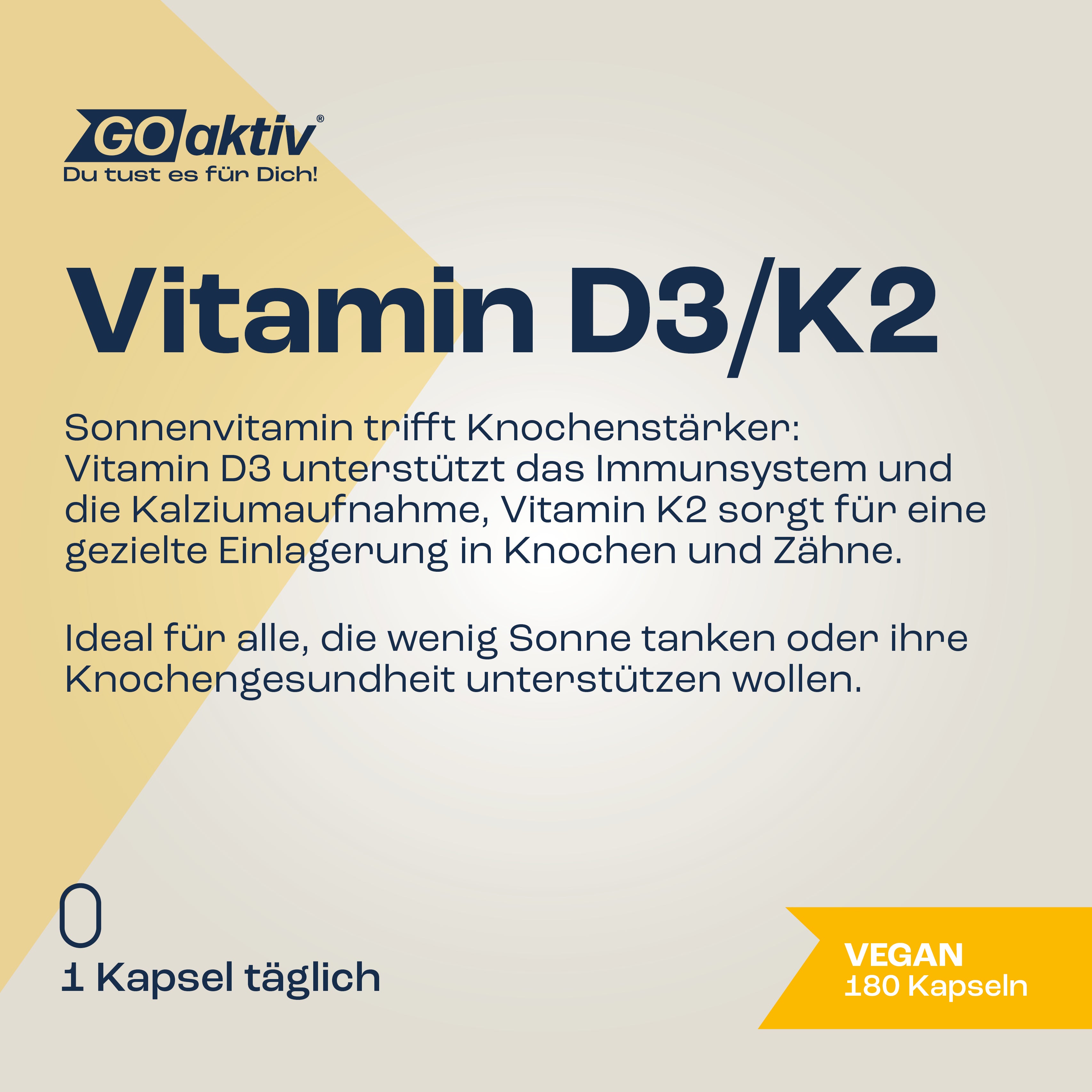 Vitamin D3+K2 - 5.000 I.E. Kapseln