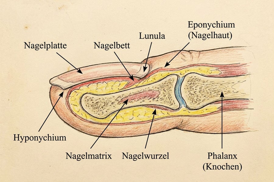 Anatomie des Nagels: Nagelmatrix, Lunula & Co. erklärt