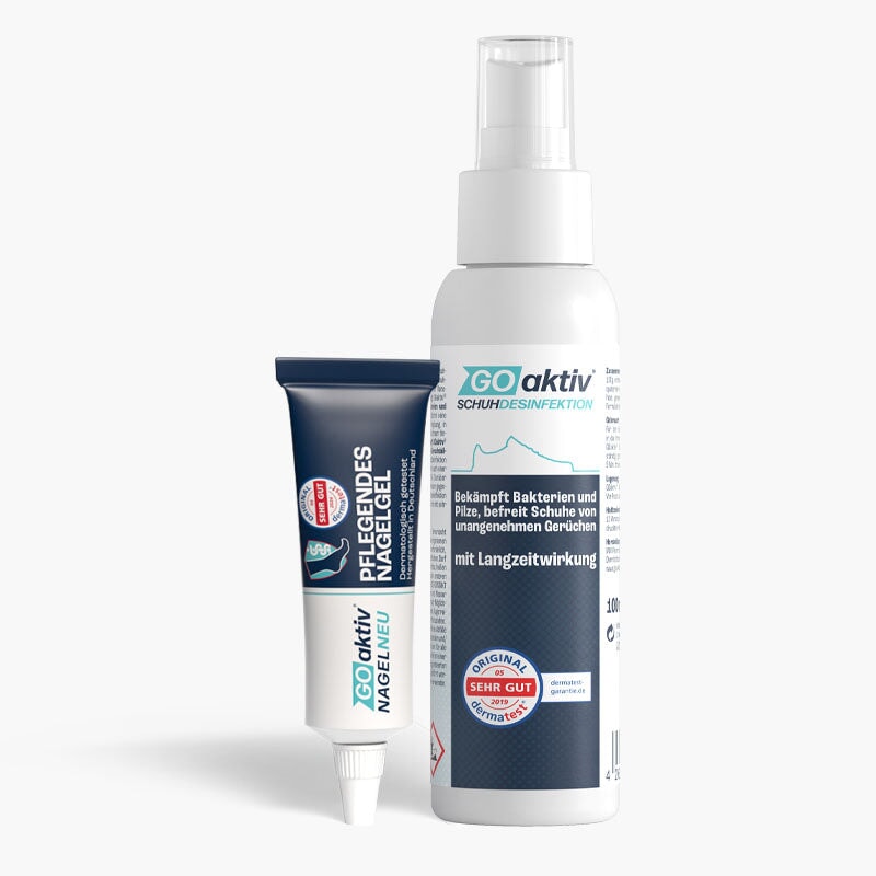 NAGELNEU Pflegendes Nagelgel 10ml Gel GOaktiv® STARTER Bundle: 1x NAGELNEU Pflegendes Nagelgel 10ml + 1x Schuhdesinfektionsspray 100ml 
