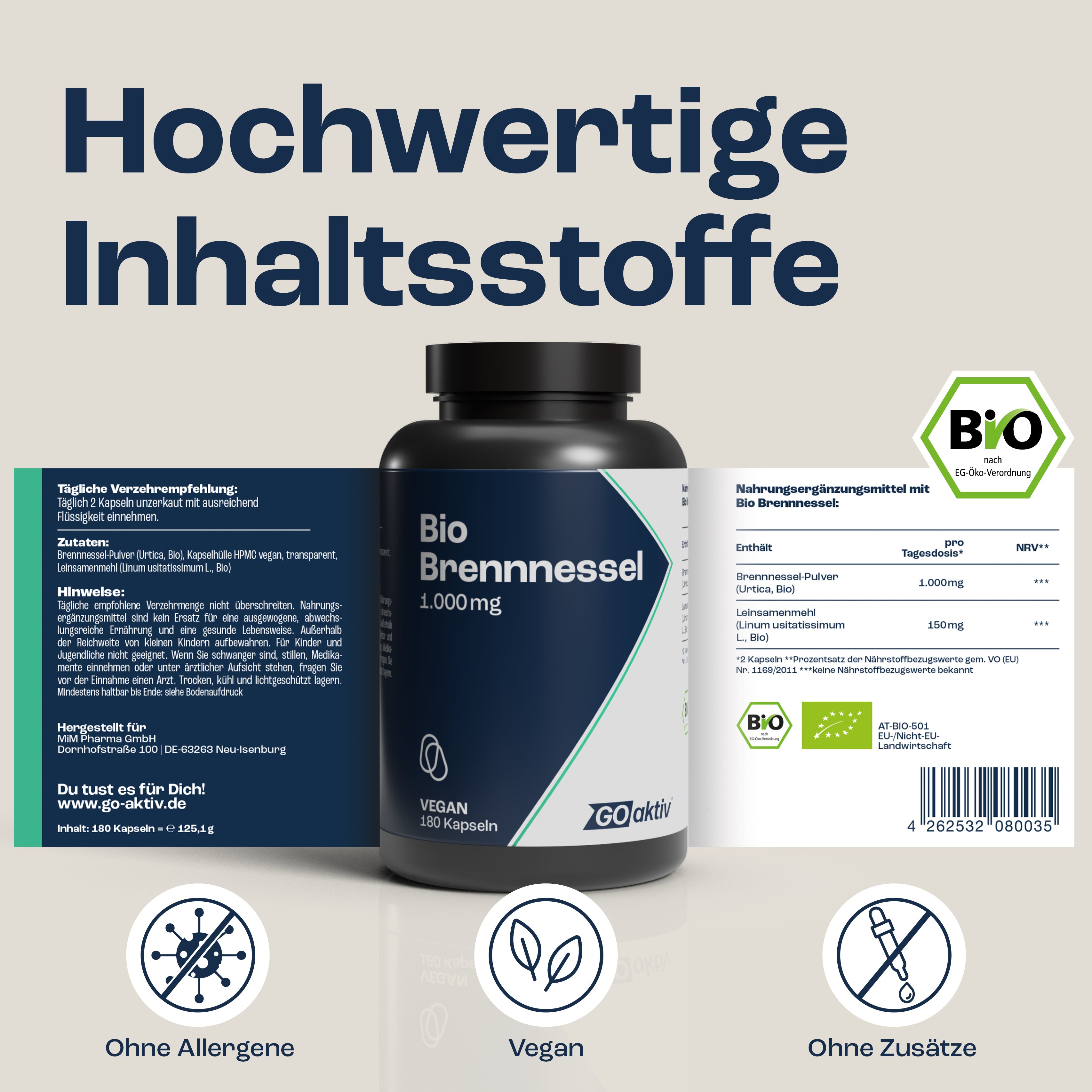 Brennnessel Bio Kapseln