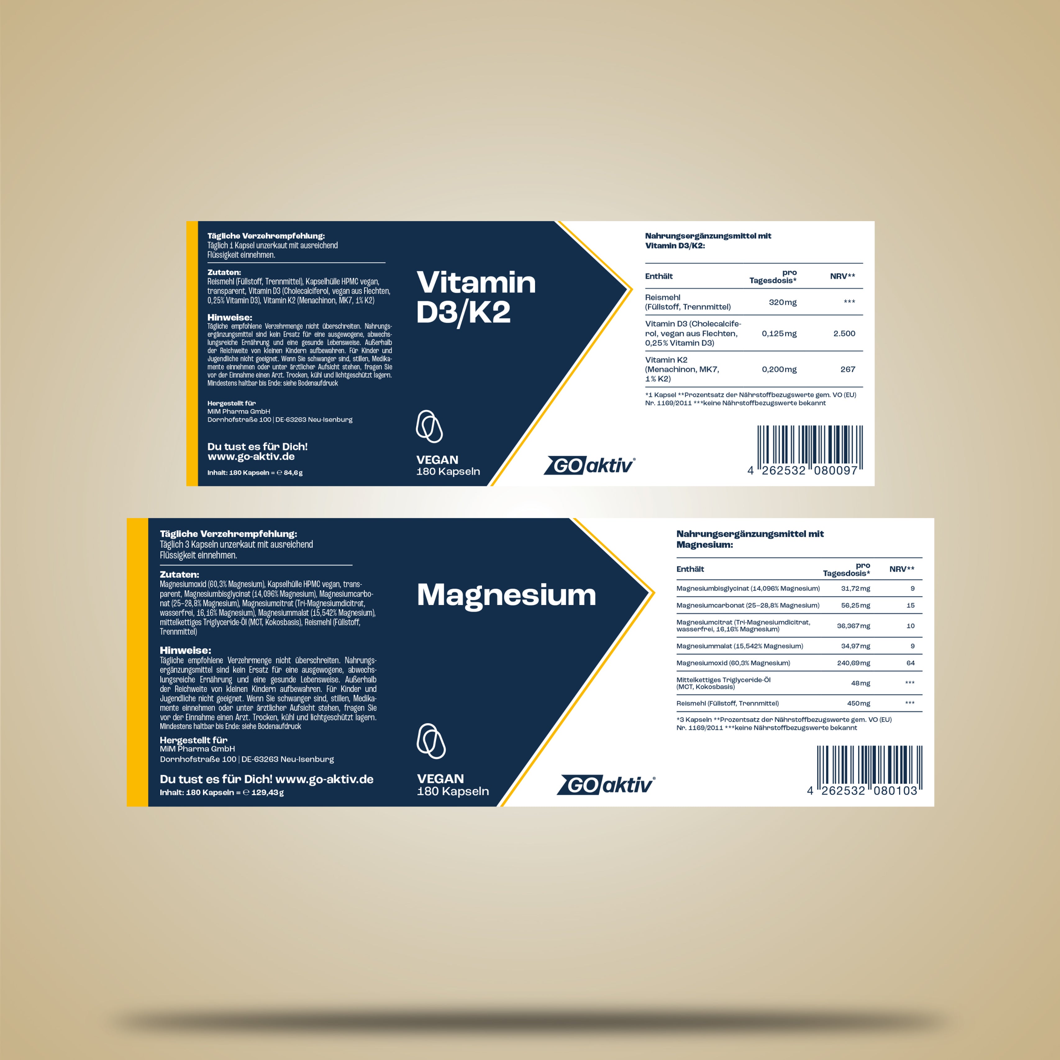 Stark & Ausgeglichen (Vitamin D3 K2 & Magnesium)