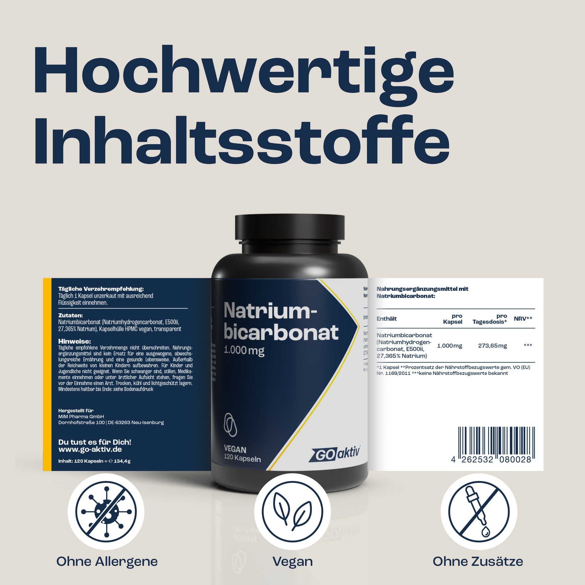 Natriumbicarbonat 1.000mg Kapseln Kapseln GOaktiv® 