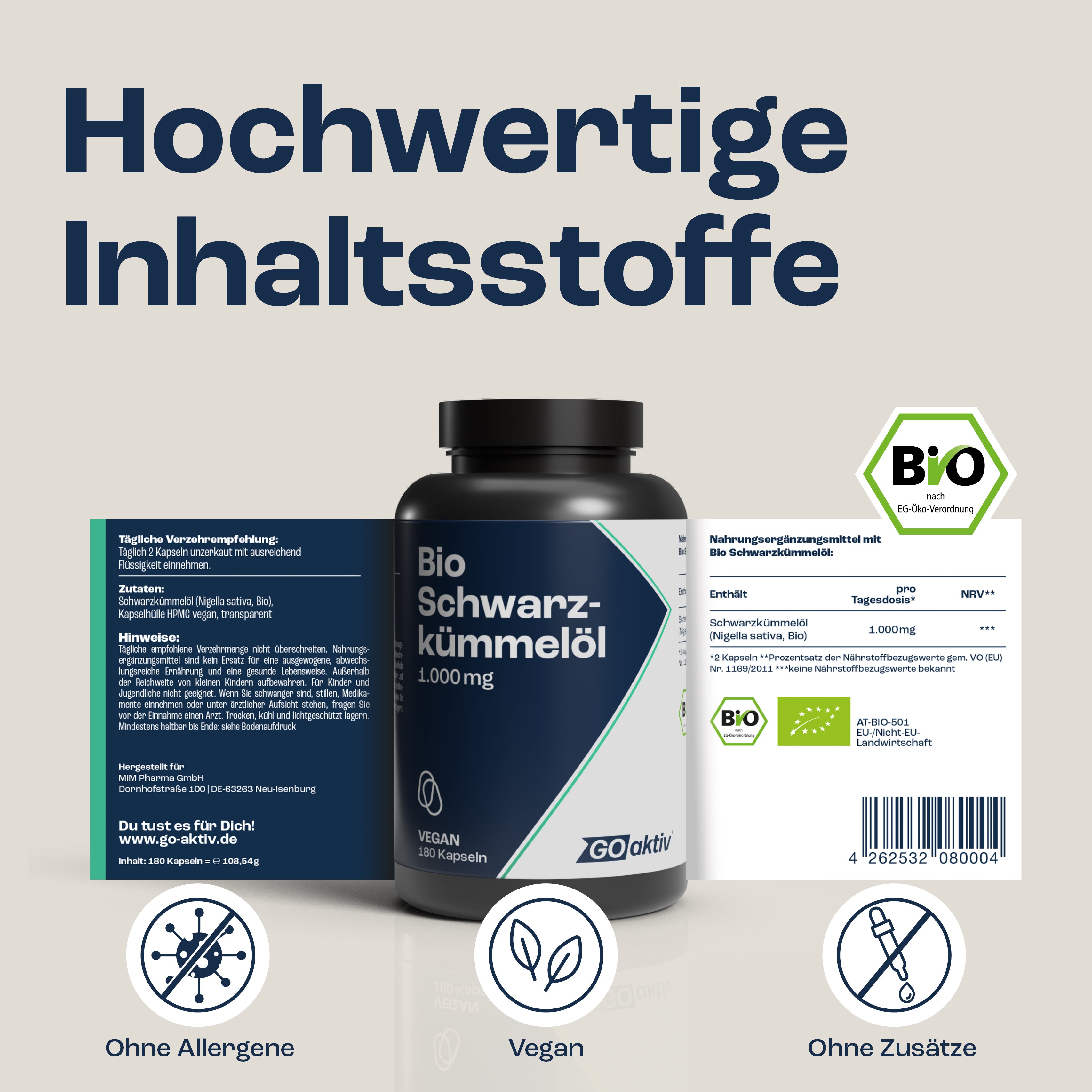 Schwarzkümmelöl Bio Kapseln