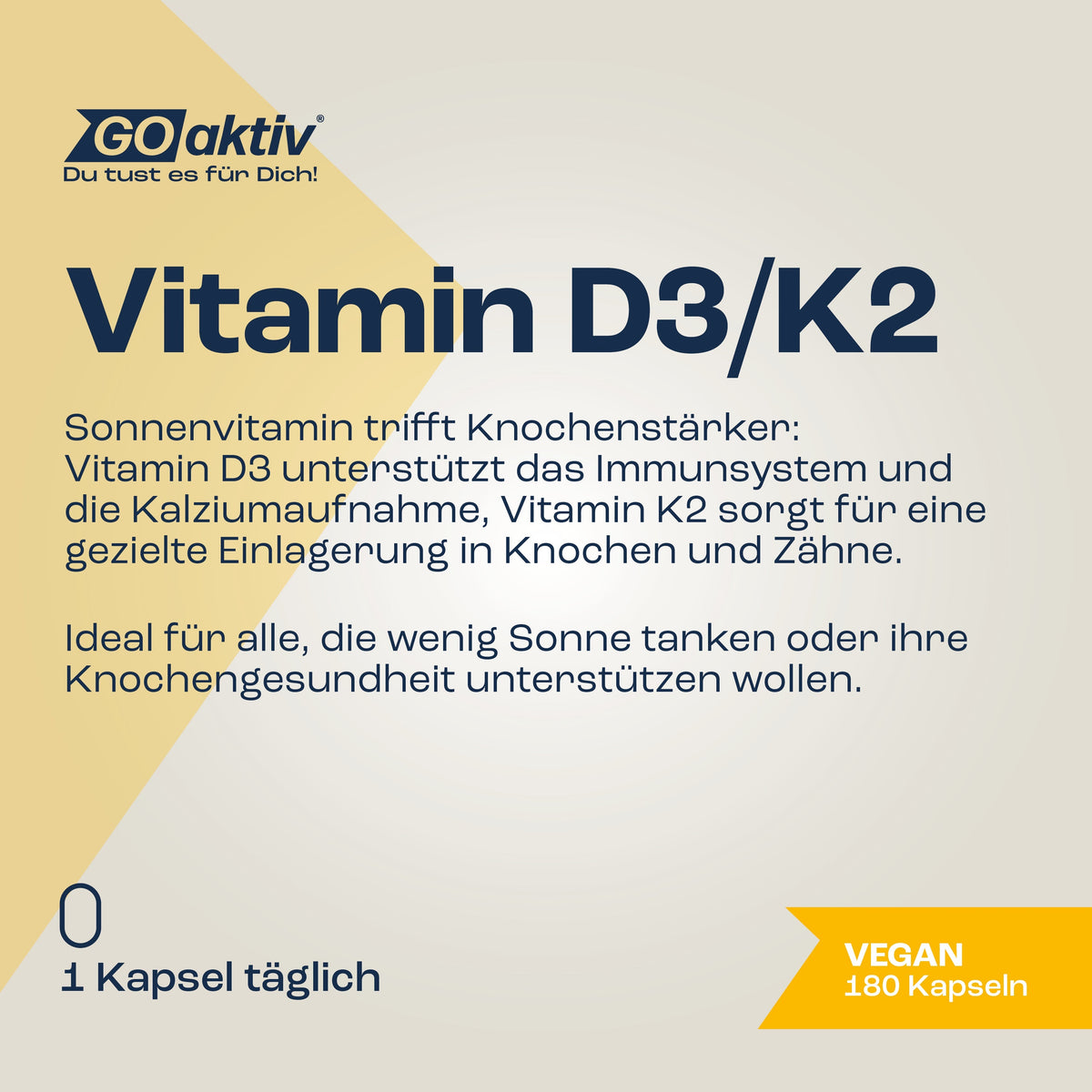 Vitamin D3+K2 - 5.000 I.E. Kapseln Kapseln GOaktiv® 