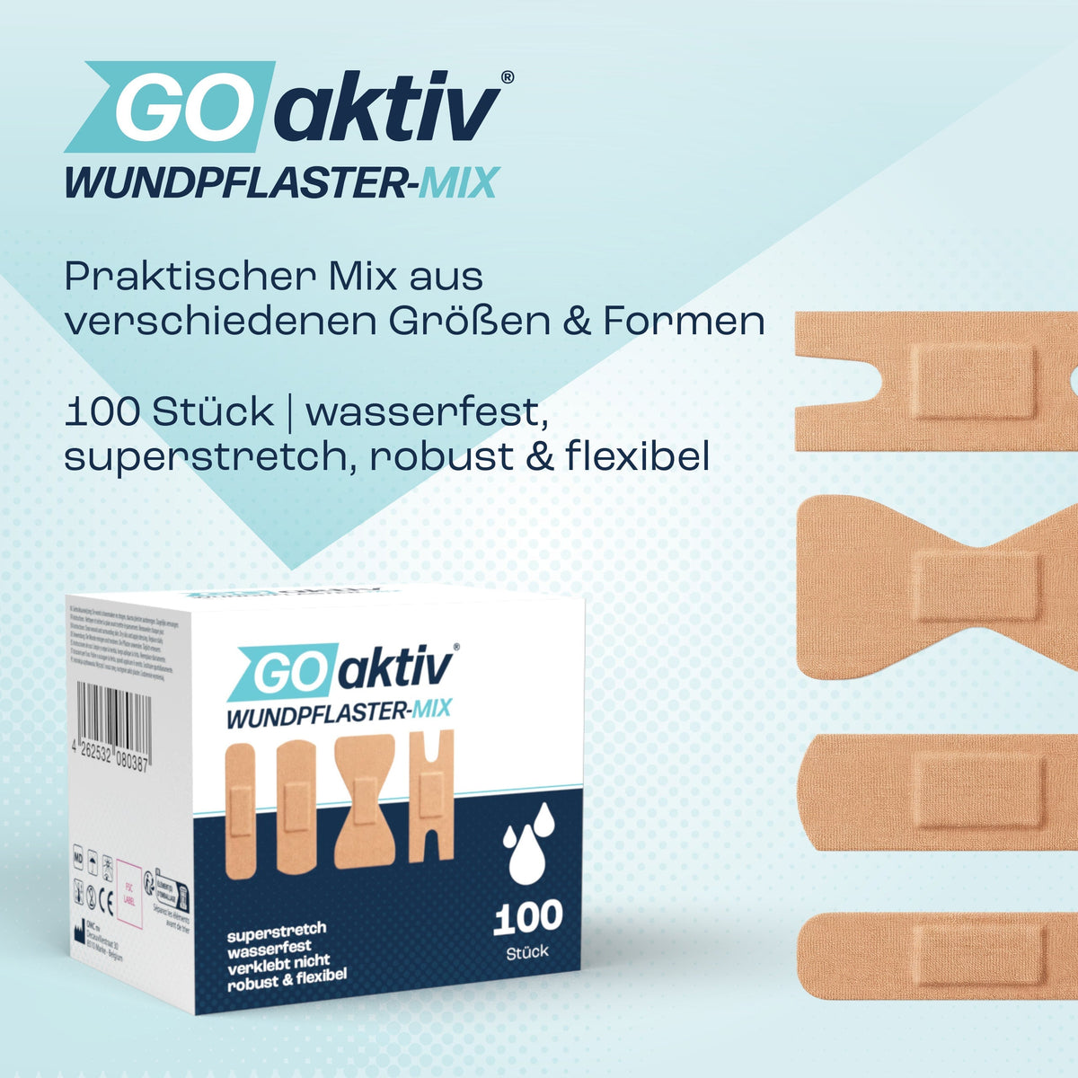 Universal Pflaster Mix 100 Stk Pflaster GOaktiv® 